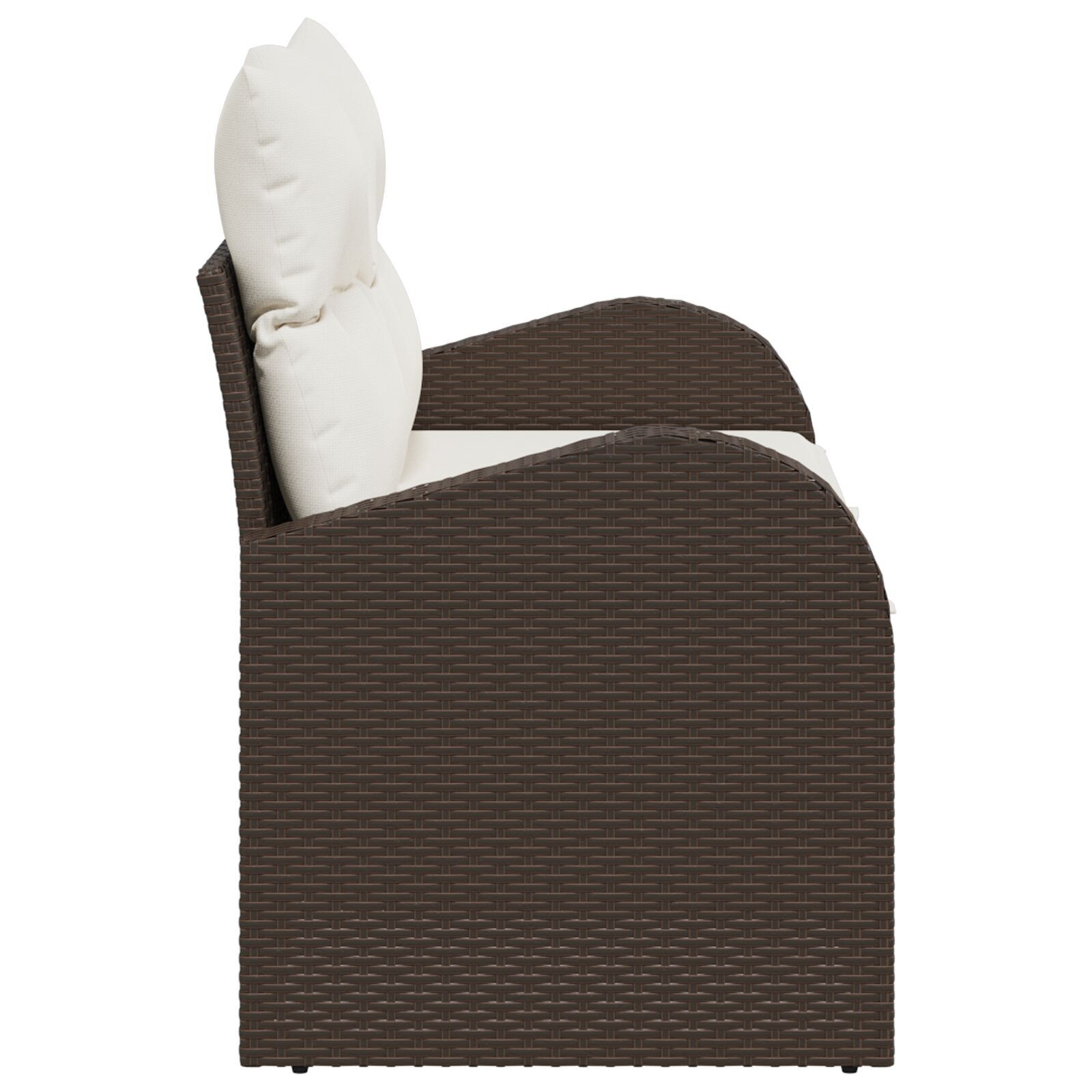 Canapea Grădină cu Stocare și Perne Maro din Poliratan [3]