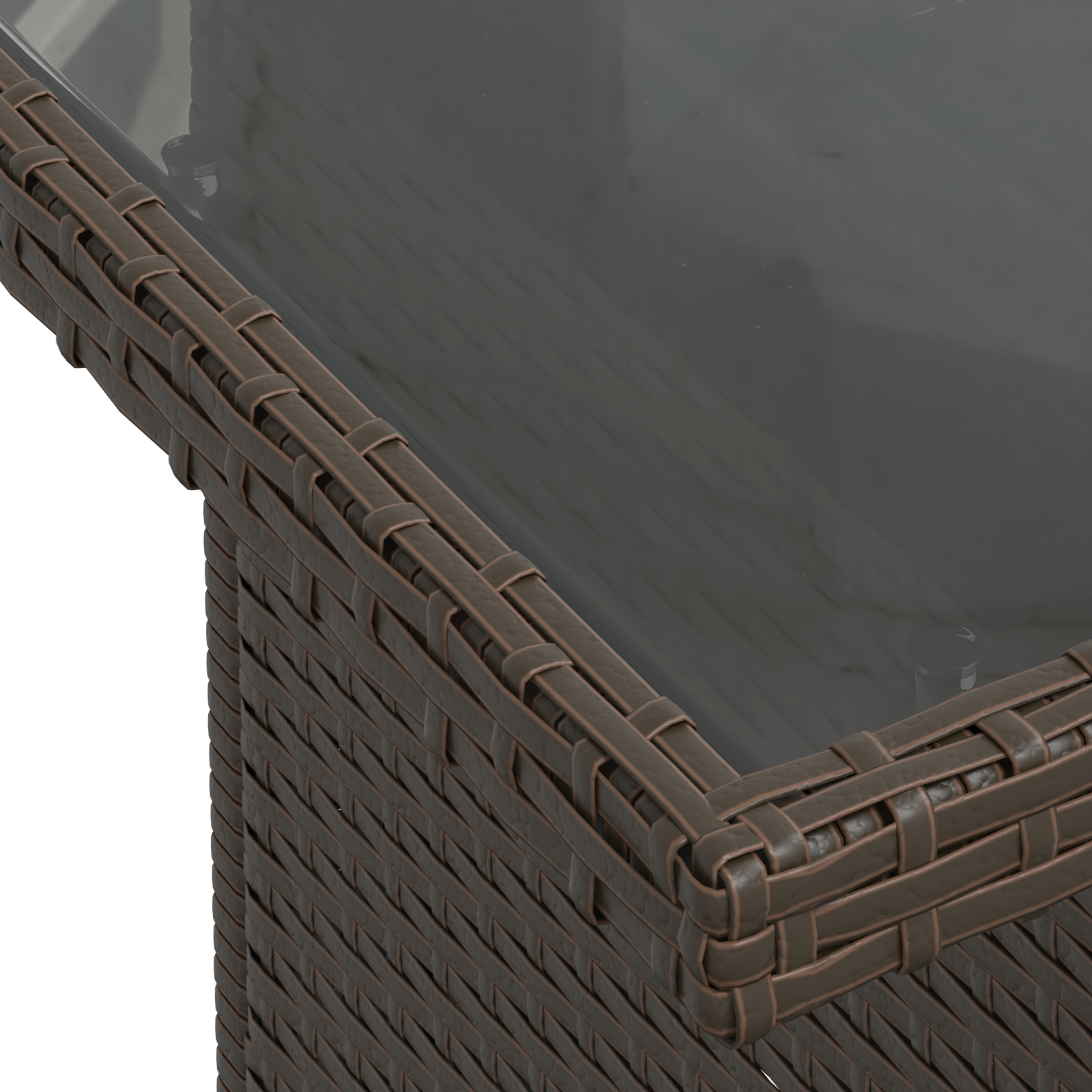 Set de 8 Piese de Sofa pentru Grădină cu Pernuțe Maro Ratan Poli, Sofa de Grădină cu 2 Locuri și Pernuțe Maro Ratan Poli [8]