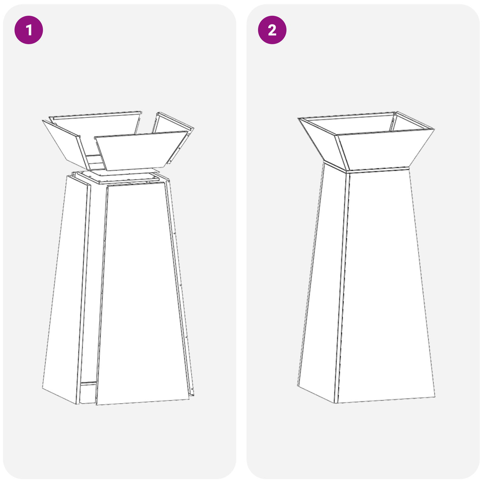 Suport de plante conic Alb Plastic Mare Inserții decorative [10]