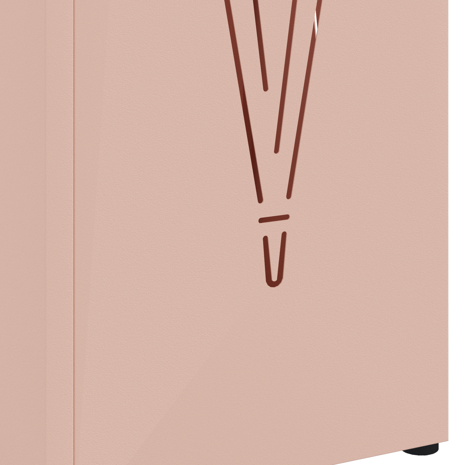 Suport pentru umbrele Roz Metal Mediu Dreptunghiular Modern [4]