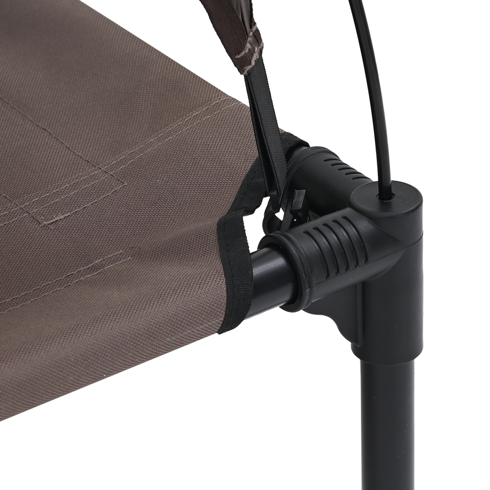 Pat ridicat pentru câini cu acoperiș detașabil Maro S Oțel [5]