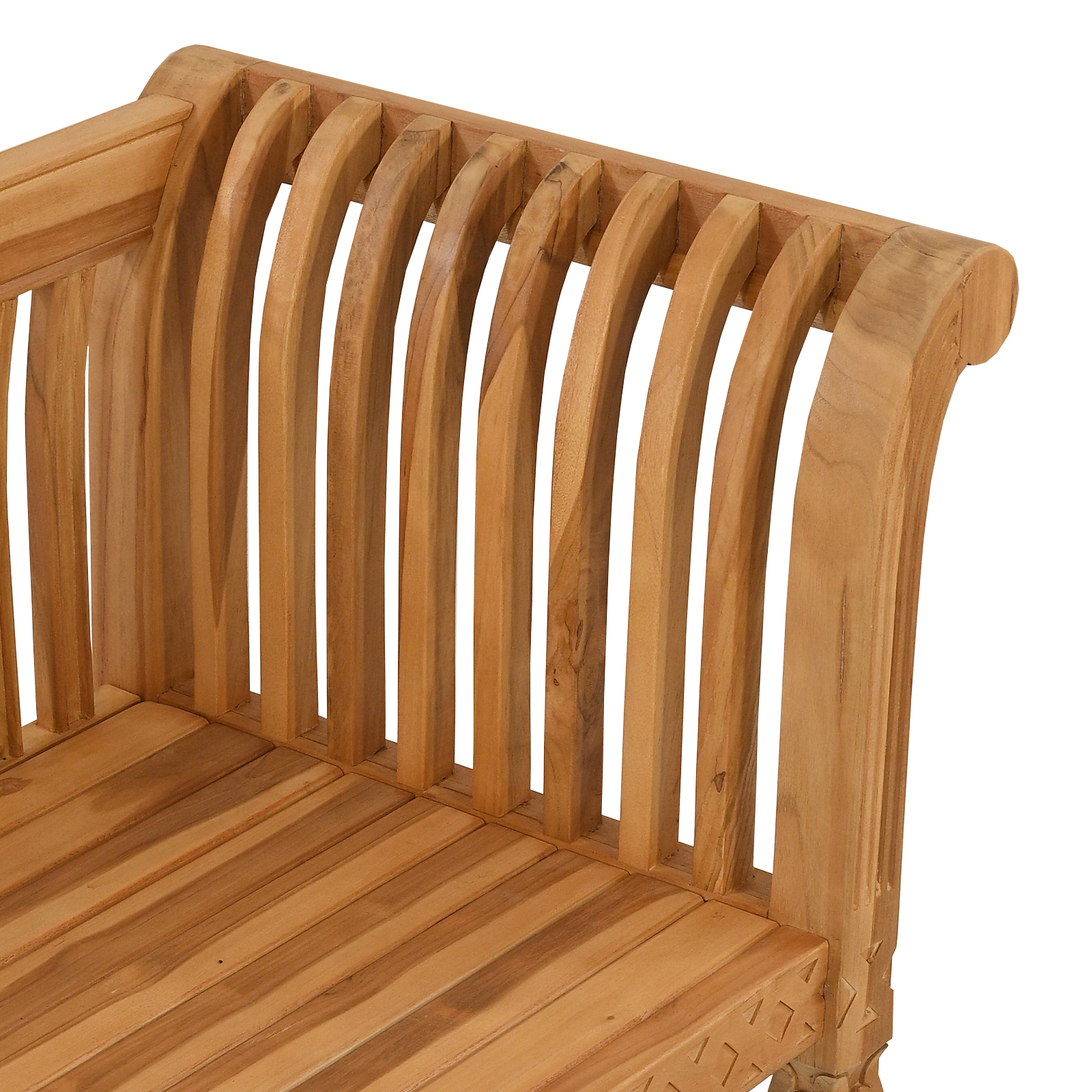 Bancă de Grădină 127.5x52x80 cm Lemn Masiv Tec [8]