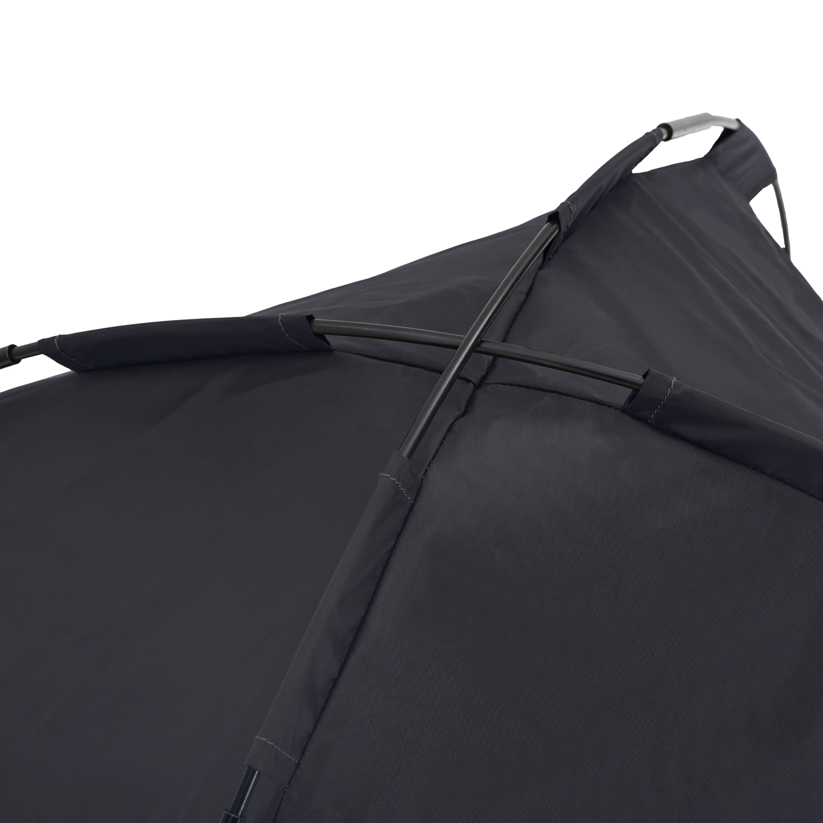 Pat ridicat pentru câini cu acoperiș detașabil Negru S Oțel [7]