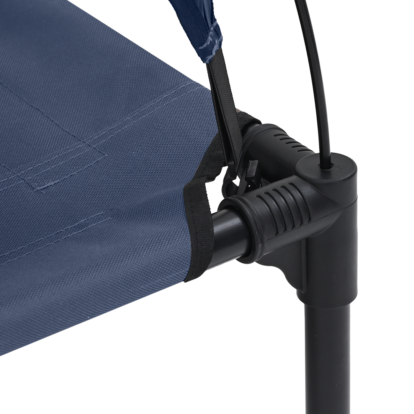 Pat Ridicat pentru Câini cu Acoperiș Detasabil Bleumarin S Oțel [5]