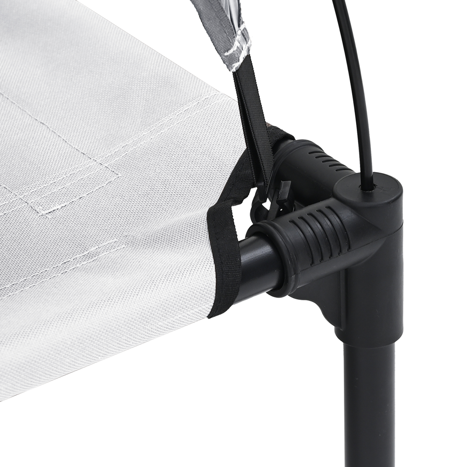 Pat ridicat pentru câini cu acoperiș detașabil Argintiu Oțel [5]