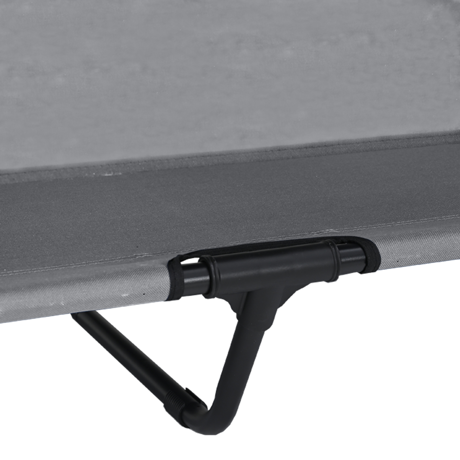 Pat pentru câini ridicat cu copertină detașabilă gri deschis XL oțel [8]