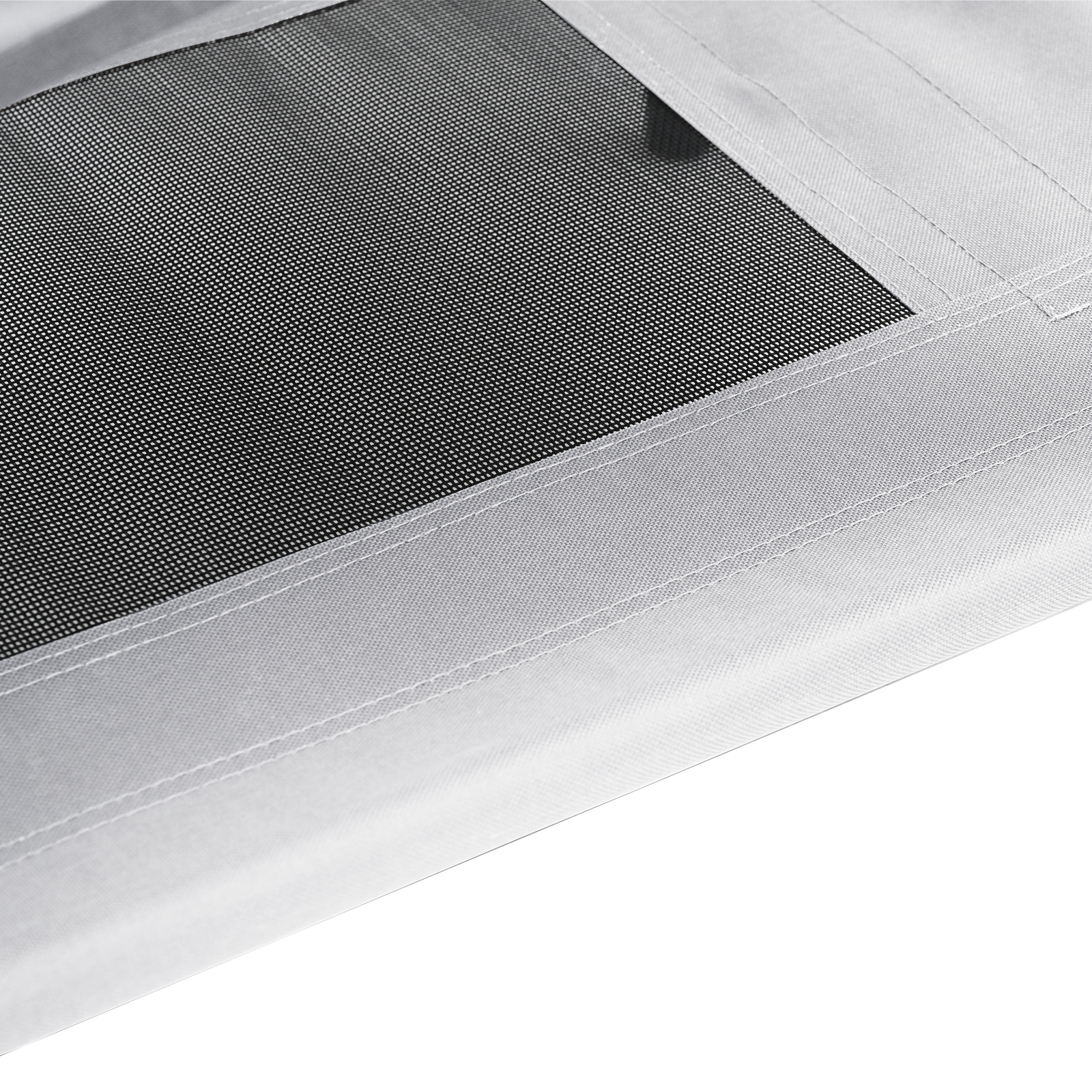 Pat ridicat pentru câini cu acoperiș detașabil Argintiu Oțel [6]