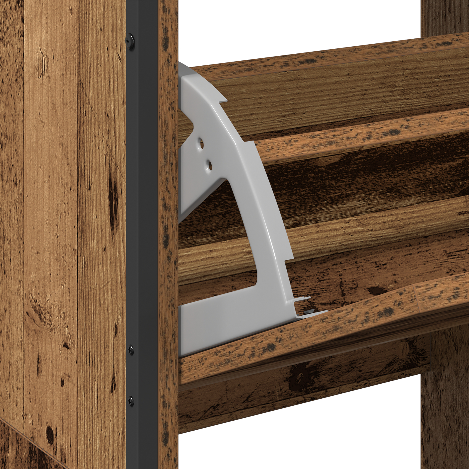 Cabinet pantofi cu 4 sertare pliante Lemn vechi 100x34x112 cm [9]