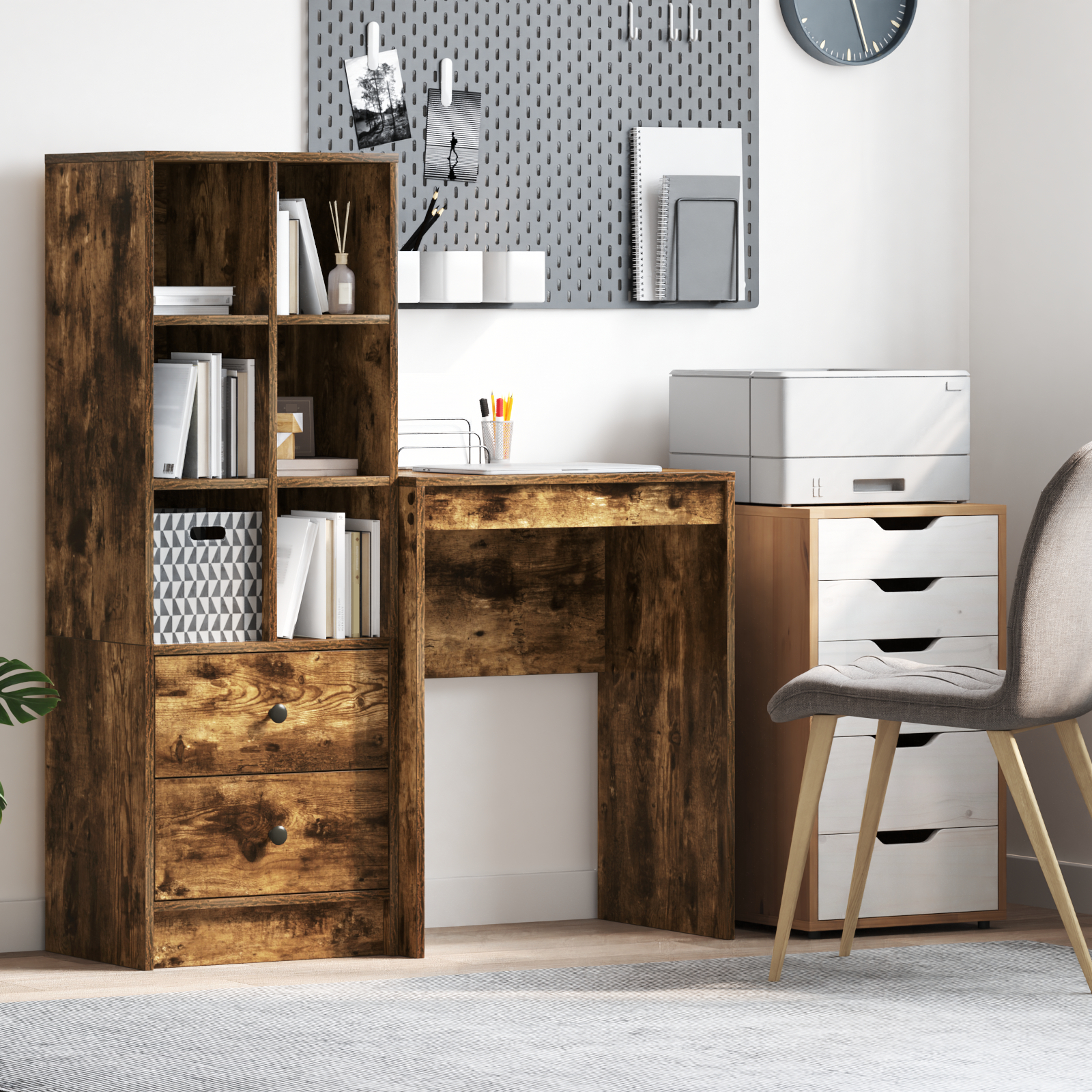 Birouri și mese de birou - Masă de scris Stejar afumat Lemn ingineresc 60 x 40 x 76 cm