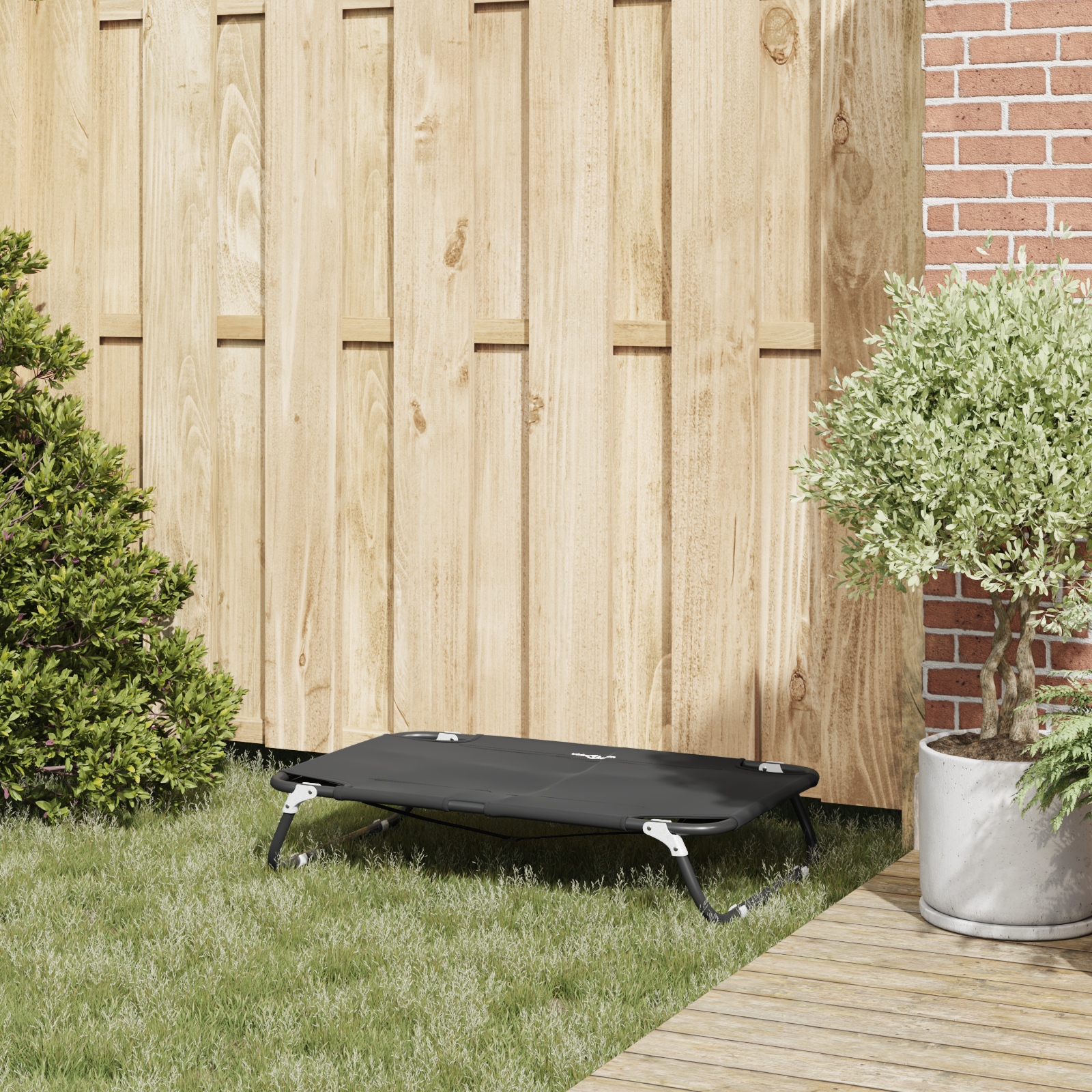 Pat pliabil pentru câini Negru ML Material textil Oxford și Oțel [2]