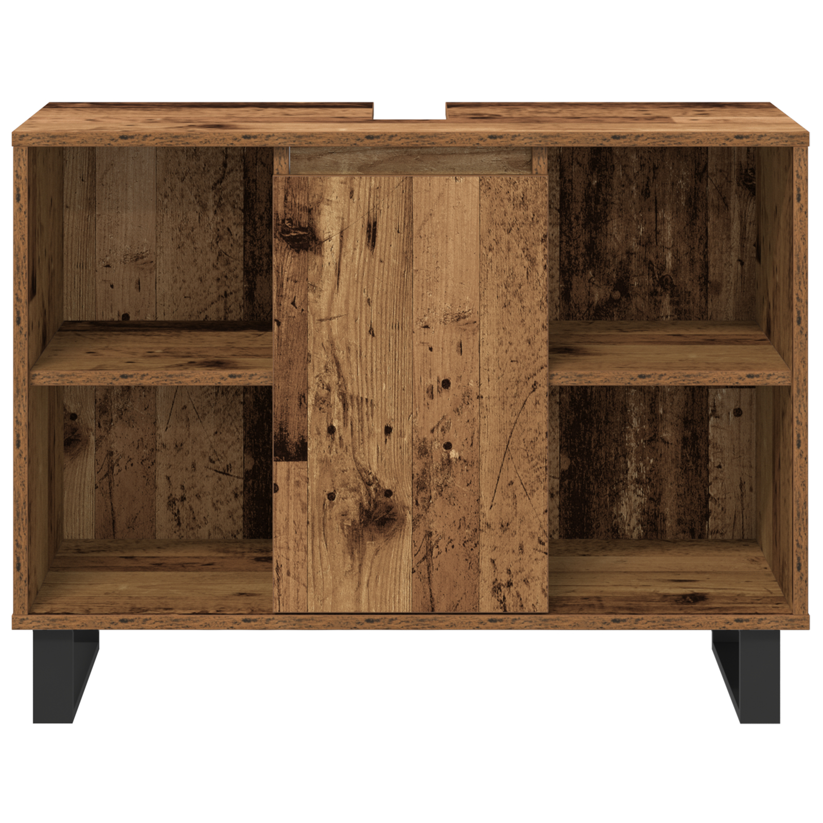 Set de mobilă pentru baie 3 Piese Lemn Vechi Lemn Compozit [6]