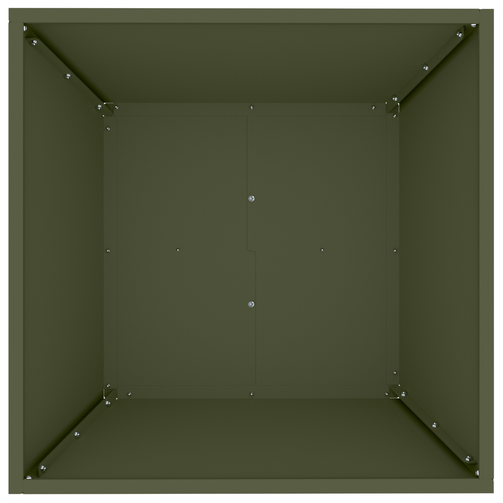 Ghiveci Metalic Verde Măsliniu Metal 50 x 50 x 15 cm [7]