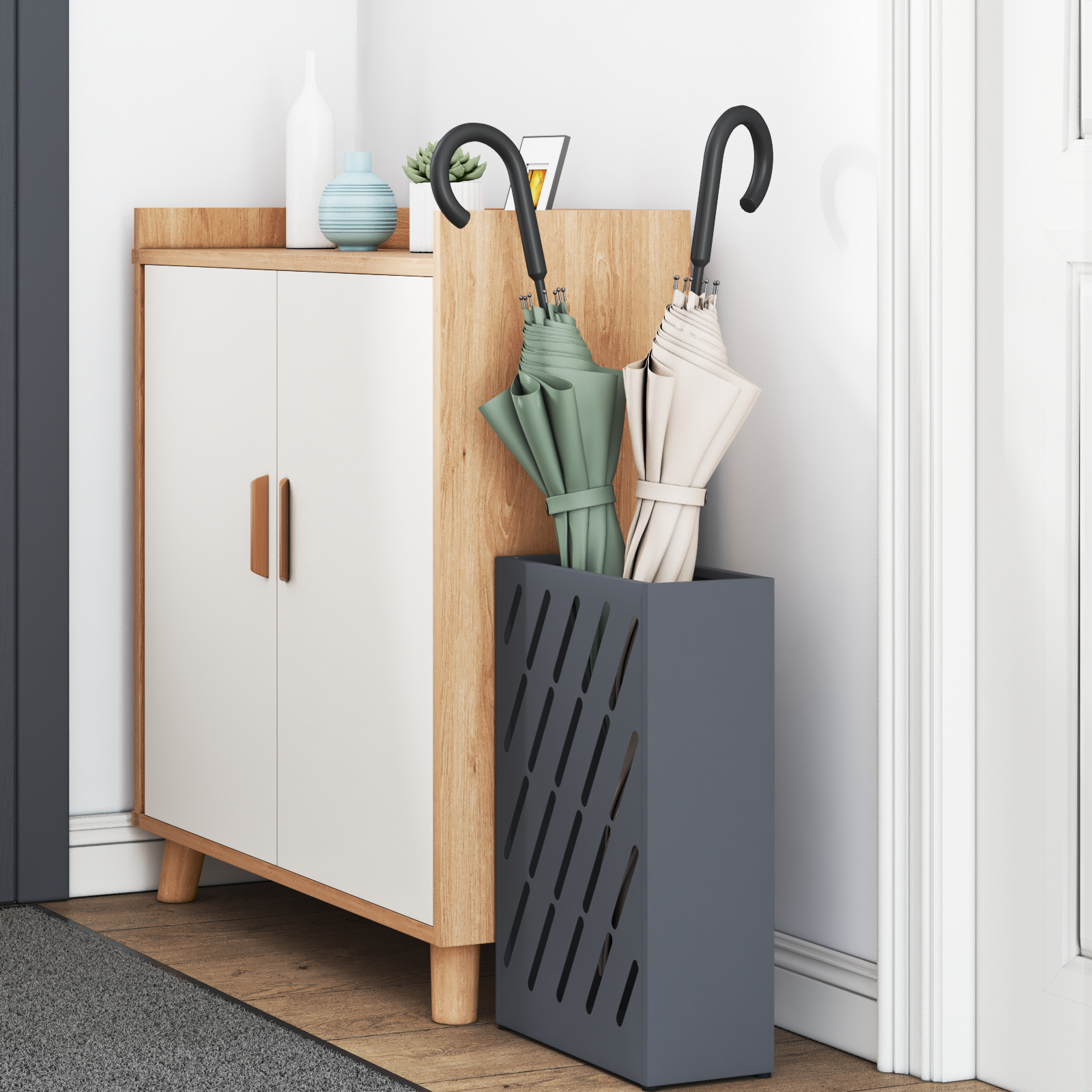 Suport pentru umbrele Antracit Metal Mediu Suport de umbrele [2]