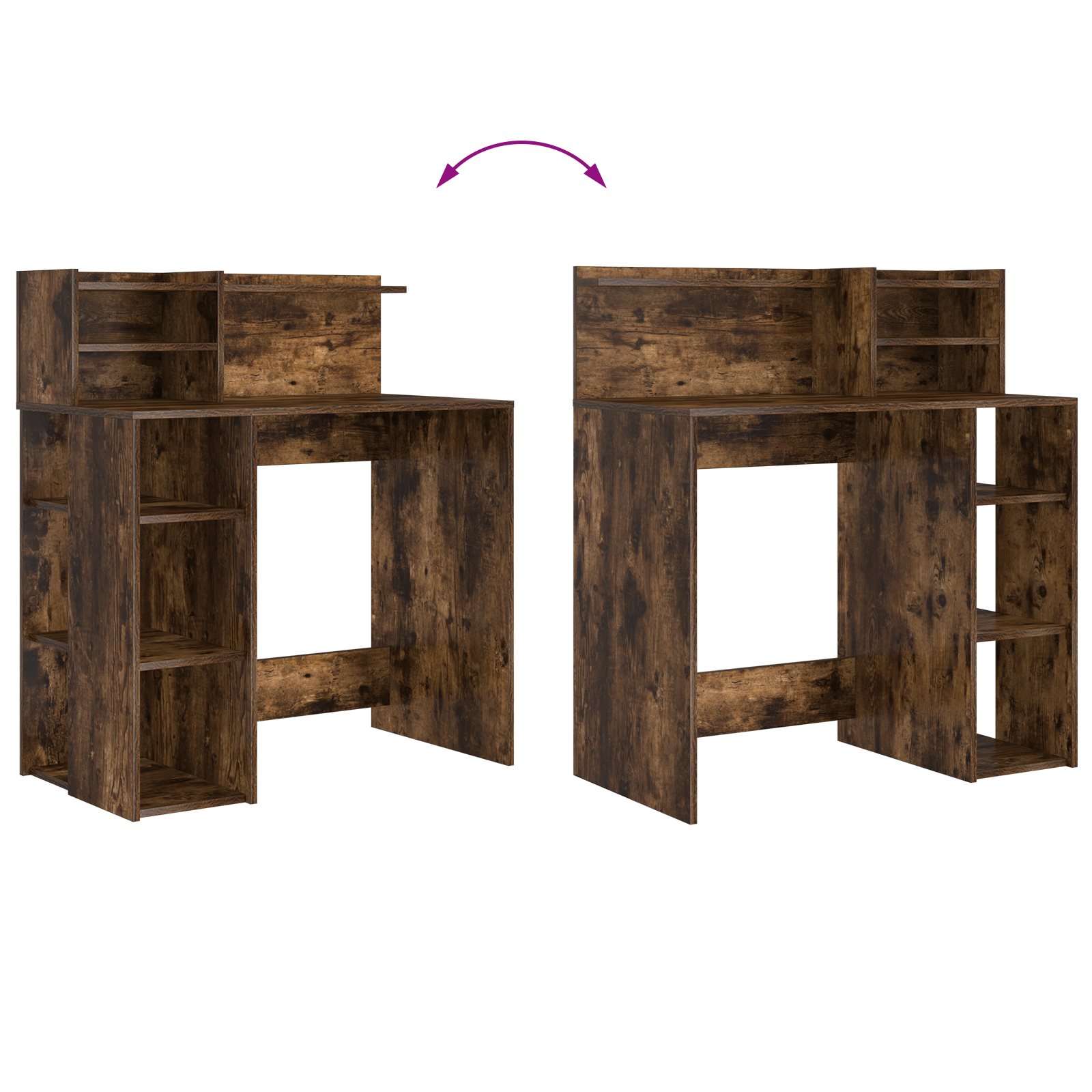 Birou cu stocare Stejar Afumat 90x48x101,5 cm Lemn prelucrat [8]