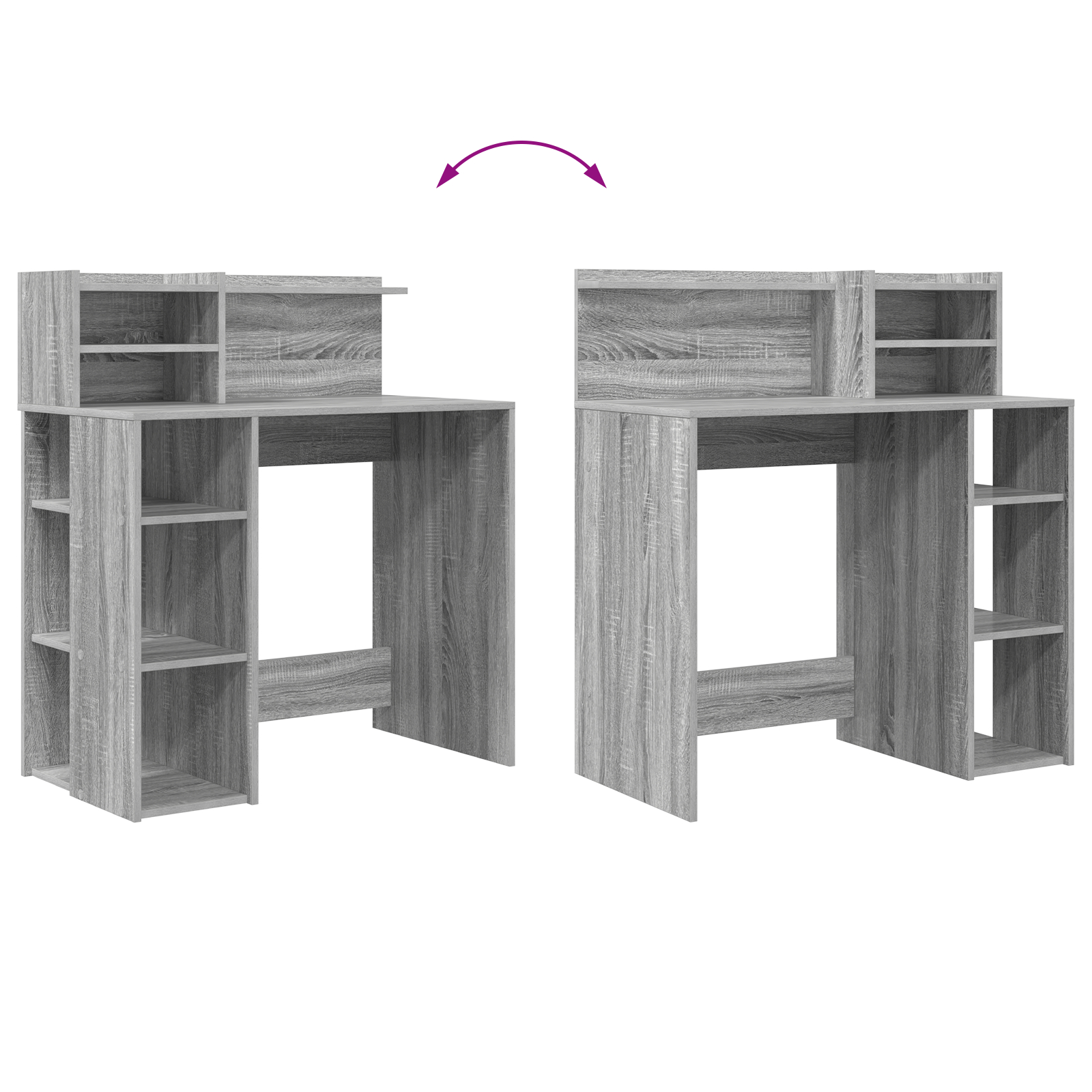 birou cu depozitare gri Sonoma 90x48x101.5 cm lemn prelucrat [8]