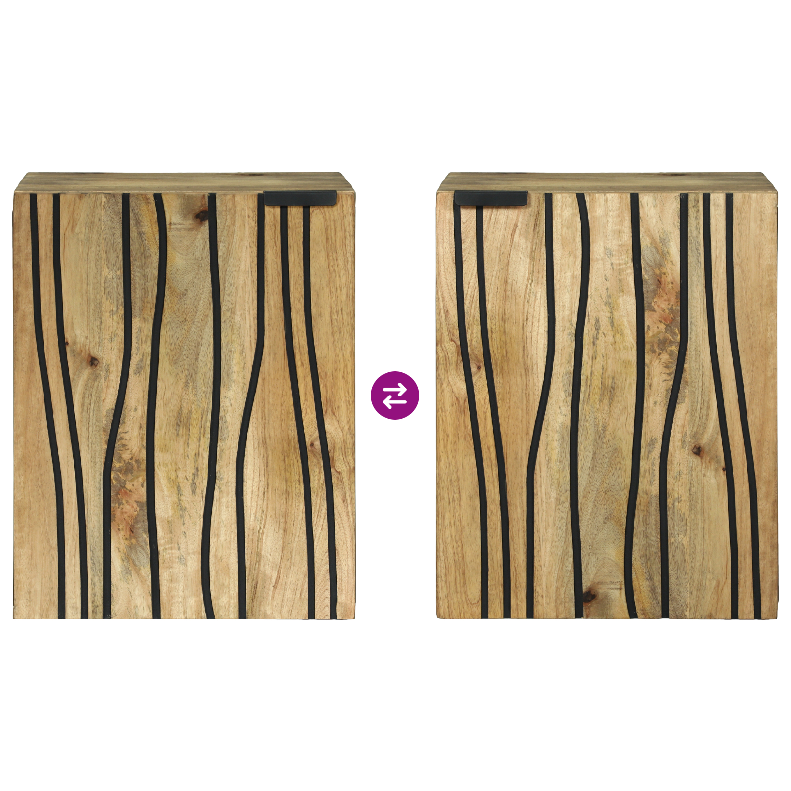 Cabinet de Perete pentru Baie 38x33.5x48 cm Lemn Masiv de Mango și Lemn Inginerit [8]