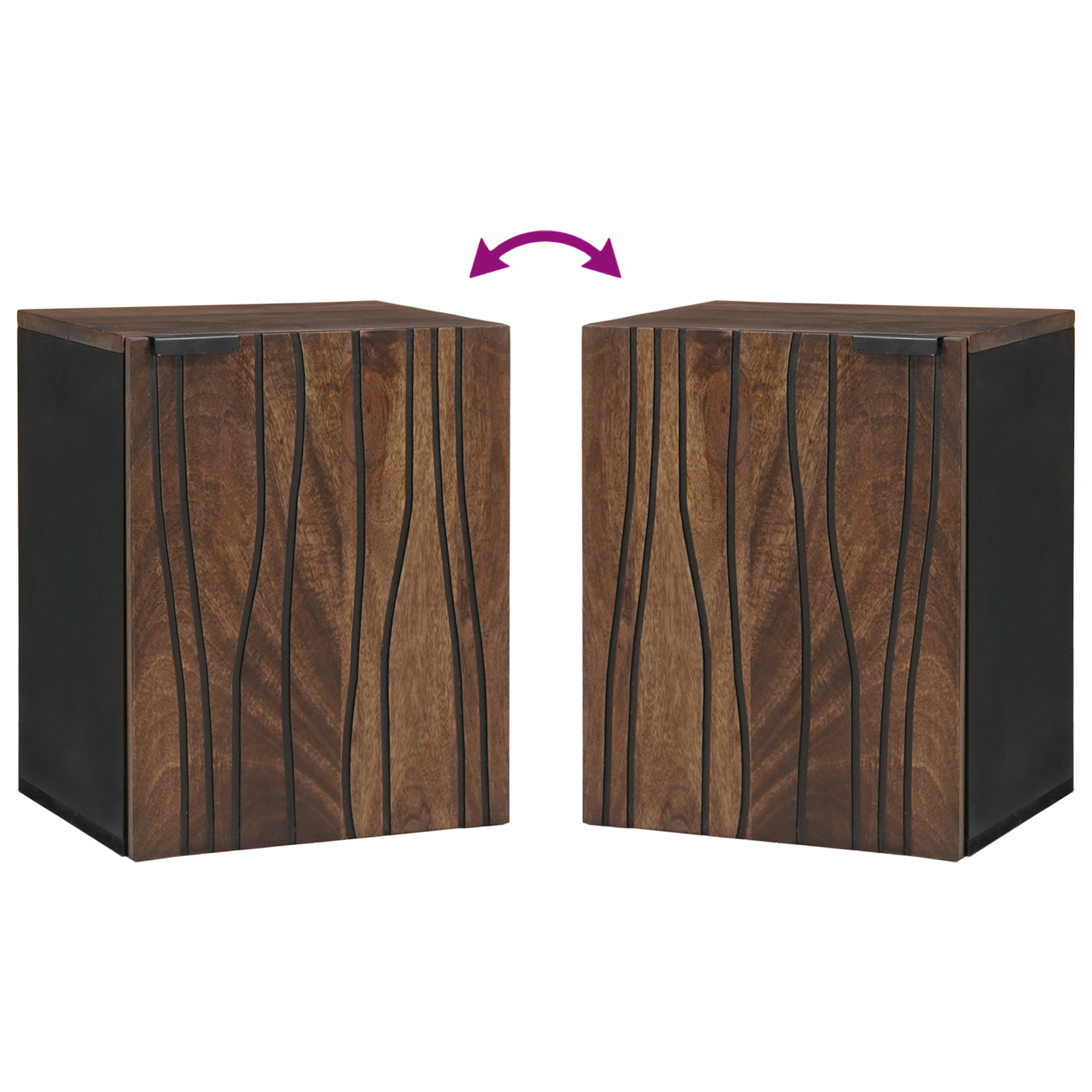 Cabinet Suspendat de Baie 38x33.5x48 cm Lemn Masiv și Lemn Compozit [8]