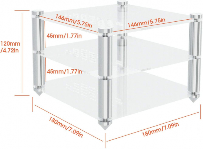 Suport montare rack audio acrilic [6]