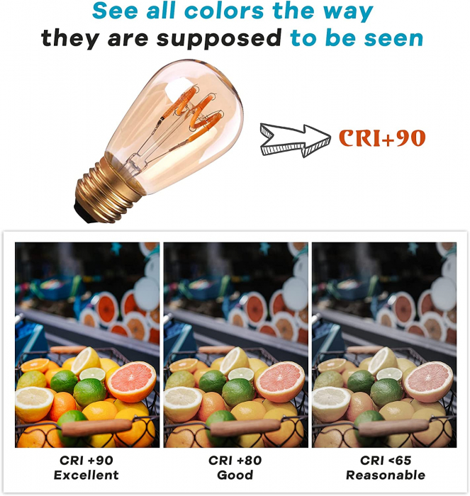 Set de 6 becuri LED vintage 3W IP65 [8]