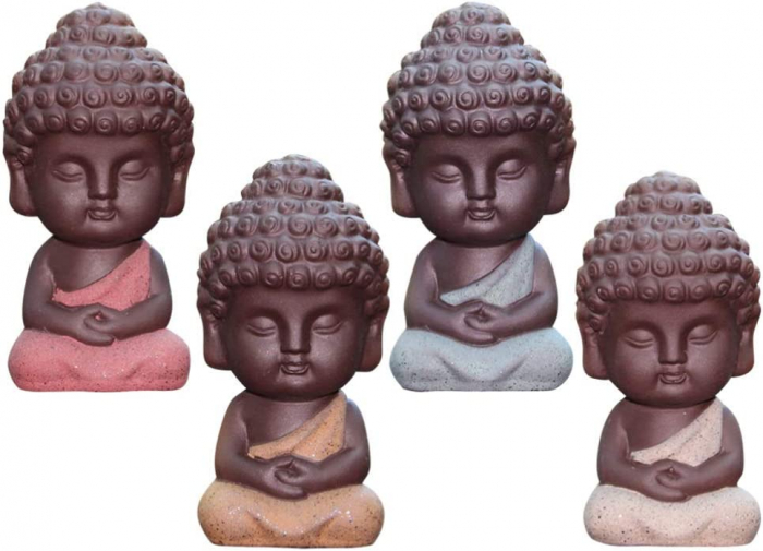 Set de 4 Statui figurina mini Buddha [3]