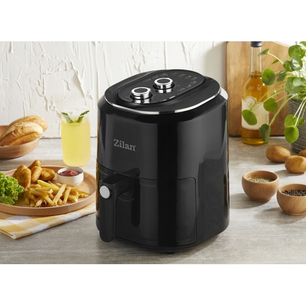 Friteuza cu aer cald  Neagra, putere 1360W, Capacitate 6 Litri, temperatura reglabila [2]
