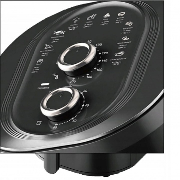Friteuza cu aer cald  Neagra, putere 1360W, Capacitate 6 Litri, temperatura reglabila [4]