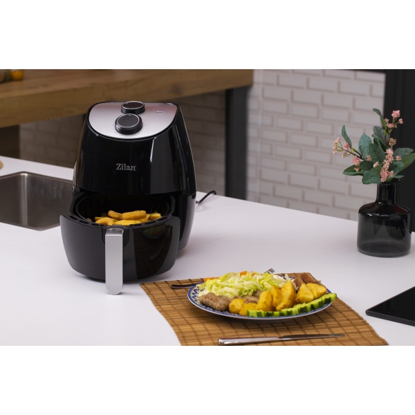 Friteuza Air Fryer, Negru 1350 W, Capacitate 2.6 L, Timer 30 min [13]