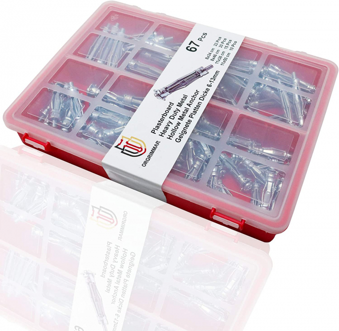 Set de 67 buc (8 x 36 cm, 8 x 46 cm, 11 x 36 cm, 11 x 50 mm) Ancore tubulare,știfturi metalice. [7]