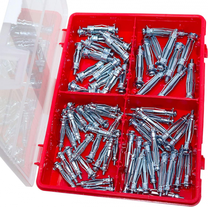 Set de 67 buc (8 x 36 cm, 8 x 46 cm, 11 x 36 cm, 11 x 50 mm) Ancore tubulare,știfturi metalice. [2]