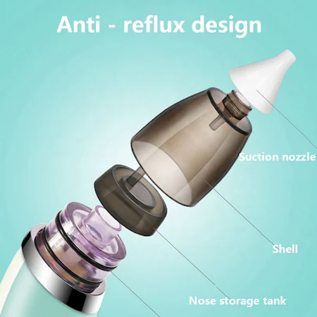 Aspirator nazal electric pentru copii, 5 trepte de putere cu 2 capete de silicon [4]