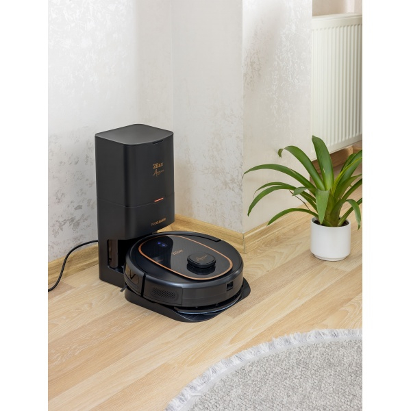 Aspirator robot Zilan Aurum cu statie de colectare praf, Putere 600W, 3 trepte putere, baterie 3200mAh, Control Vocal, WiFi [12]
