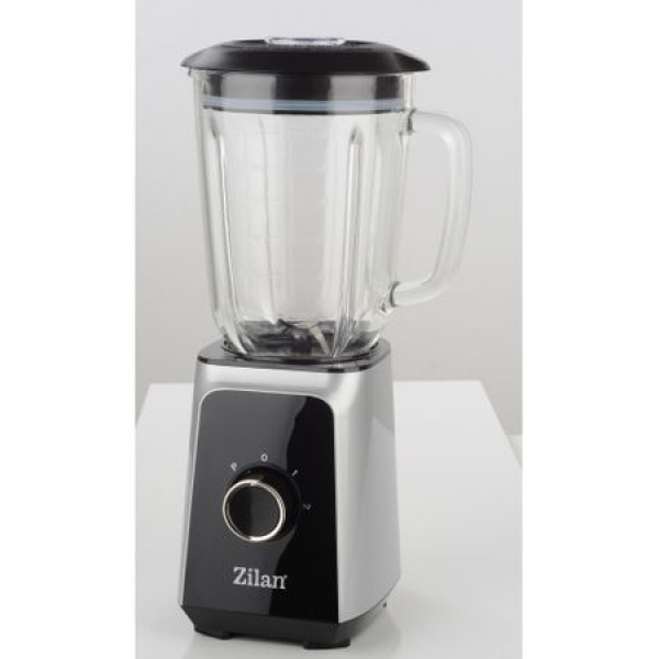 Blender, 1.5 l, 2 viteze + Functie impuls, Zdrobire gheata, Vas de sticla, Inox [2]