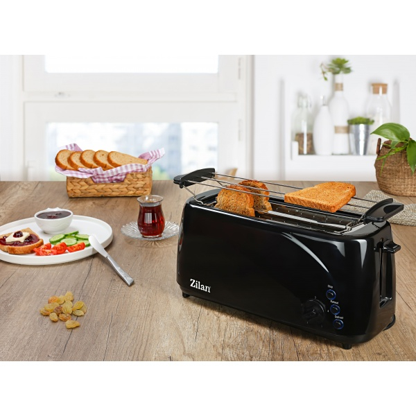 Prajitor paine dublu,1400W, 5 grade rumenire si functii multiple Negru, [11]