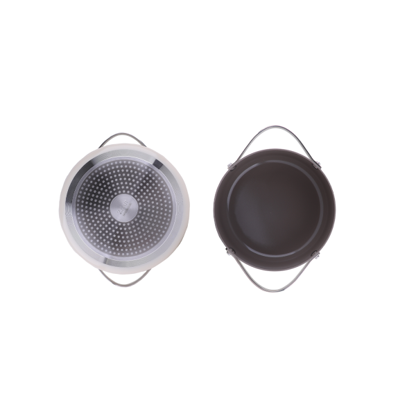 Oala din 5 straturi de material, 24 cm diametru, capacitate 5.2l, manere nituite din otel inoxidabil [3]