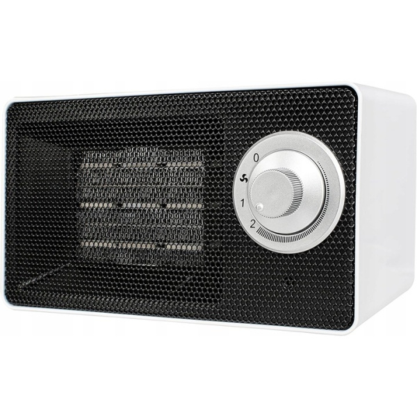 Aeroterma ceramica  Alb, 1000W, 2 nivele de incalzire, oprire automata la rasturnare [6]