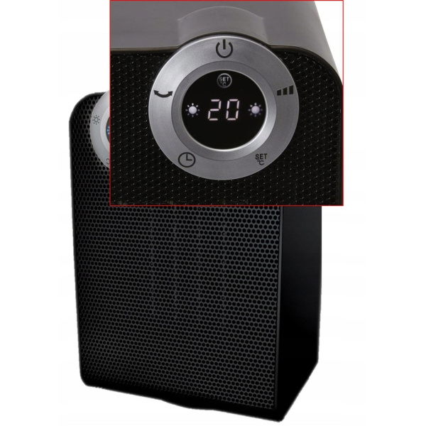 Aeroterma ceramica Negru, 1800W, motor din cupru, rezistenta la apa IPX1 [6]