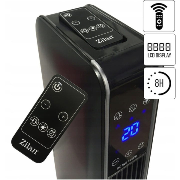Aeroterma ceramica turn  Negru, 2200W, Ecran cu atingere, Timer 8H [6]