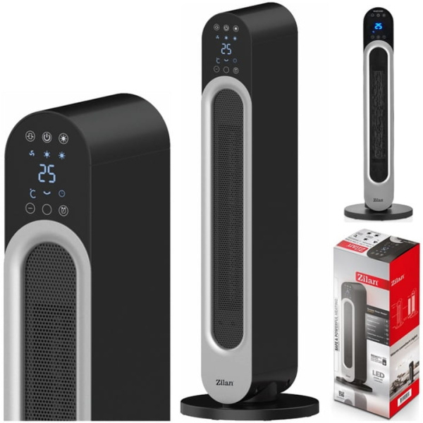 Aeroterma turn  Negru, 2200W, protectie la supraincalzire, 3 trepte de viteza [5]