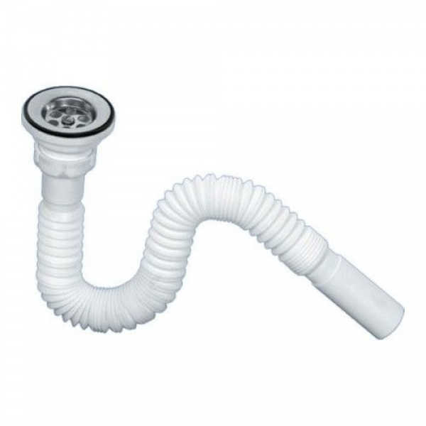 Chiuveta inox 430-04mm, Pentru masca, cuva stanga+sifon scurgere cu ventil [2]