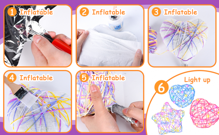 Kit de artă cu șnur pentru copii, lumină de noapte [13]