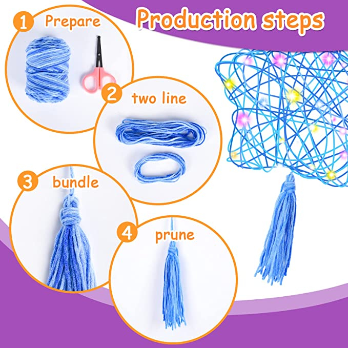 Kit de artă cu șnur pentru copii, lumină de noapte [7]