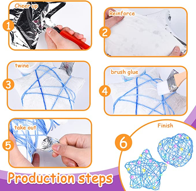 Kit de artă cu șnur pentru copii, lumină de noapte [4]