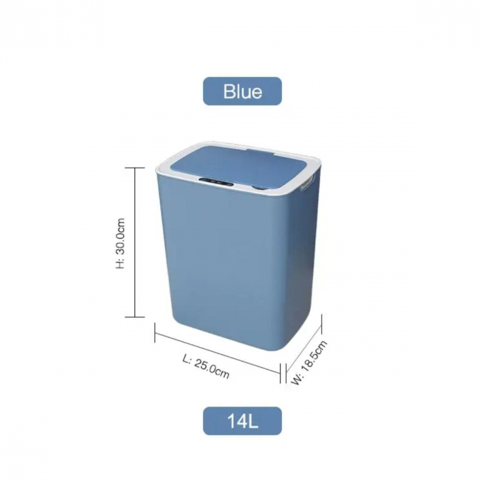 Cos de Gunoi Automat cu Sensor, pentru bucatarie sau baie, fabricat din plastic cu capac anti-miros, capacitate 14L [3]