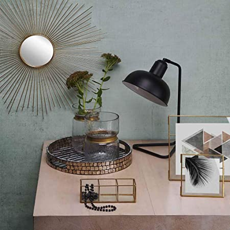 Cutie decorativă retro pentru bijuterii metal auriu culoare alamă sticlă transparentă 3 compartimente [6]