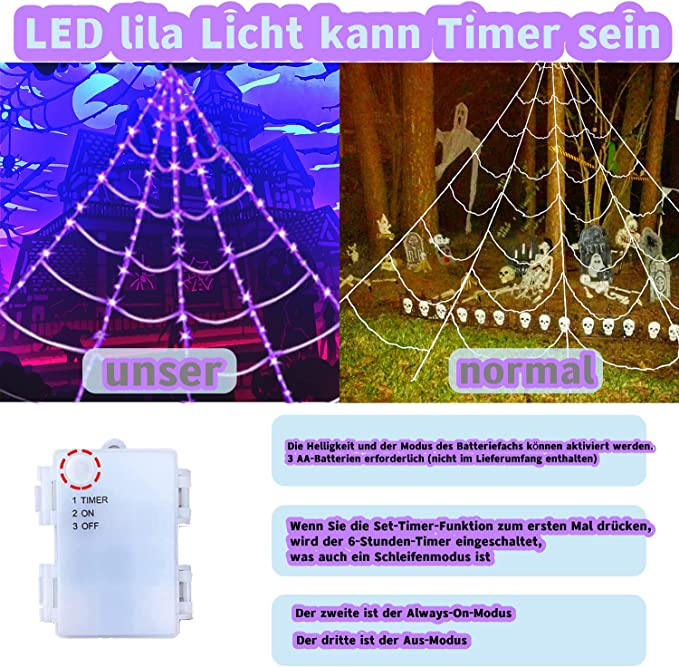 Decoratiune de Halloween 5m pânză de păianjen [7]