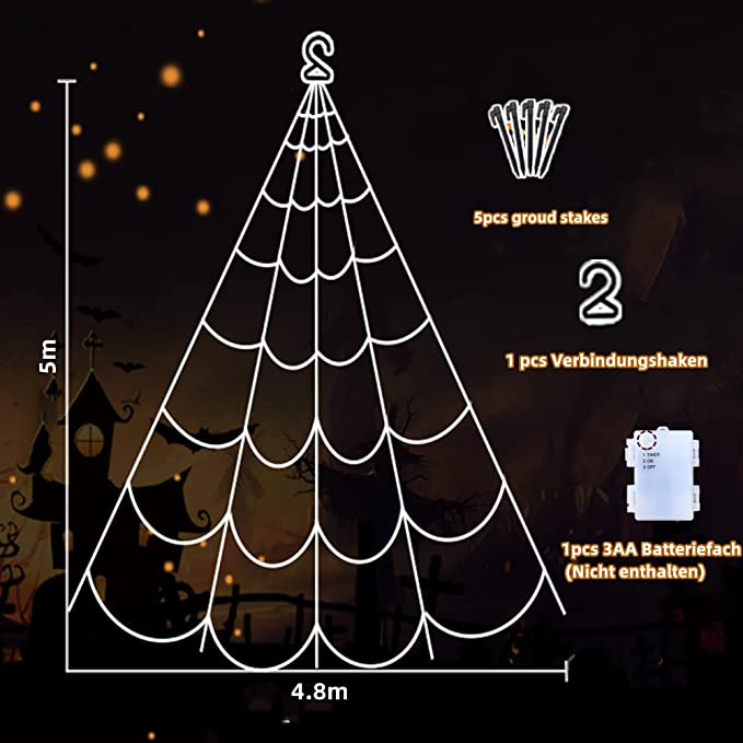 Decoratiune de Halloween 5m pânză de păianjen [4]