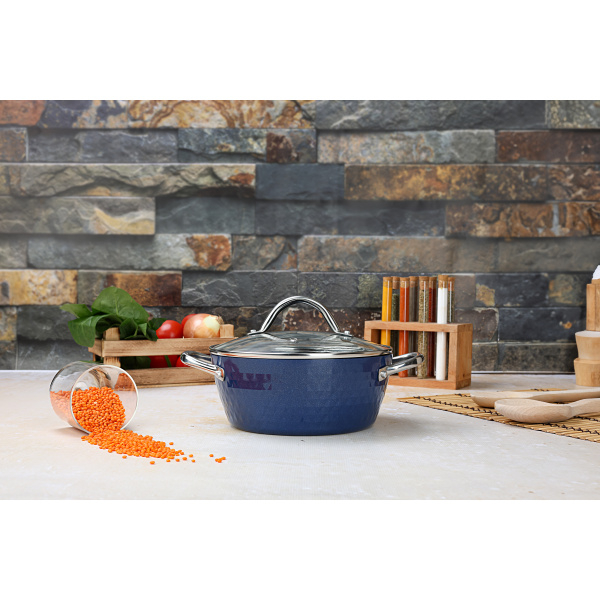 Oala cu capac diamond, cu baza de inductie, ceramica si inox, usor de spalat, 20 cm,2.1L [6]