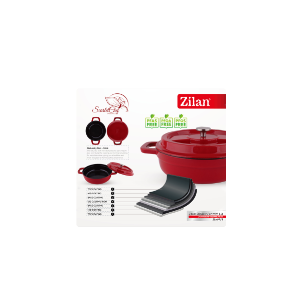 Cratita, Din fier turnat sub presiune puternica, 2.1L, Diametru 24 cm, Inaltime 7 cm, Compatibila cuptor si masina de spalat vase, 7 straturi de material [5]