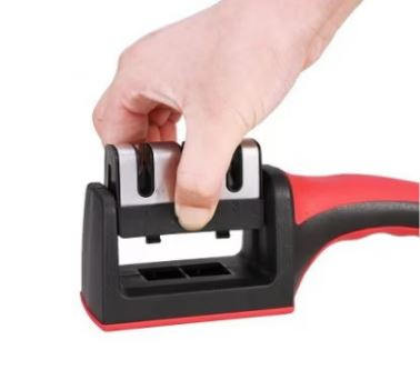 Dispozitiv ascutire profesionala pentru cutite, 3 Nivele  de ascutire, culoare Rosie [3]