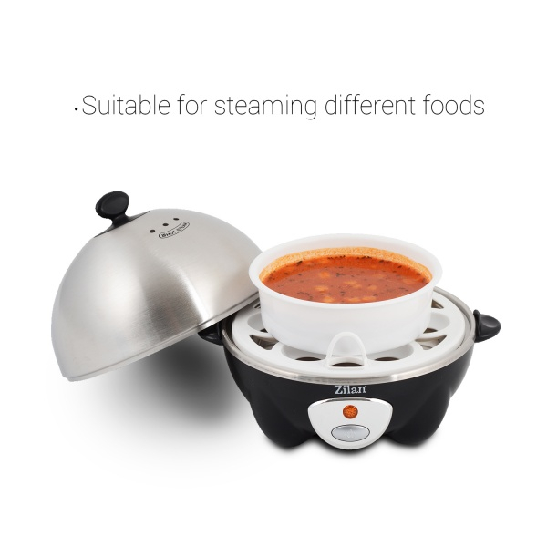 Fierbator de oua, Negru 360W, Capacitate 7 oua [9]